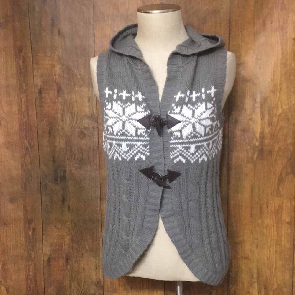 Love By Design Hooded Sweater Cover Up